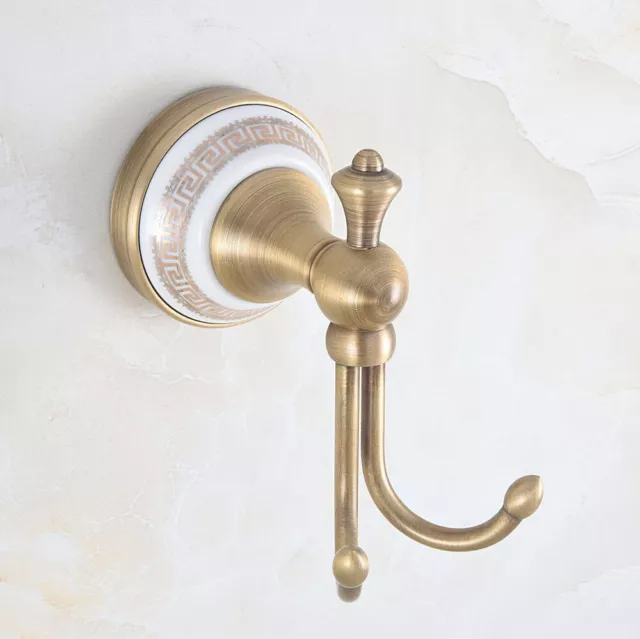 Bathroom Accessories Antique Brass Robe Hook Coat Hook Wall Hanger Towel Qba576