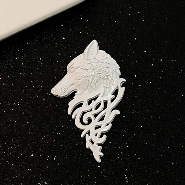 Vintage Wolf Head Wolfhead Brooches For Women Men Animal Suit Collar Pin BuckYB