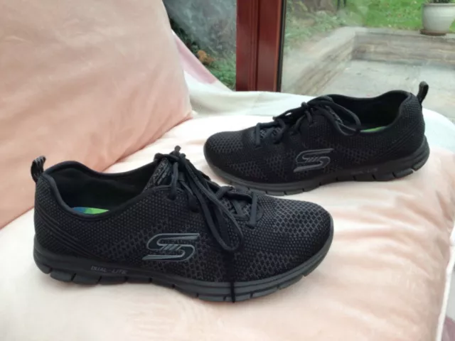 LADIES SKECHERS DUAL Lite Memory Foam Size 6 Eur 39 Black 19.99 PicClick UK