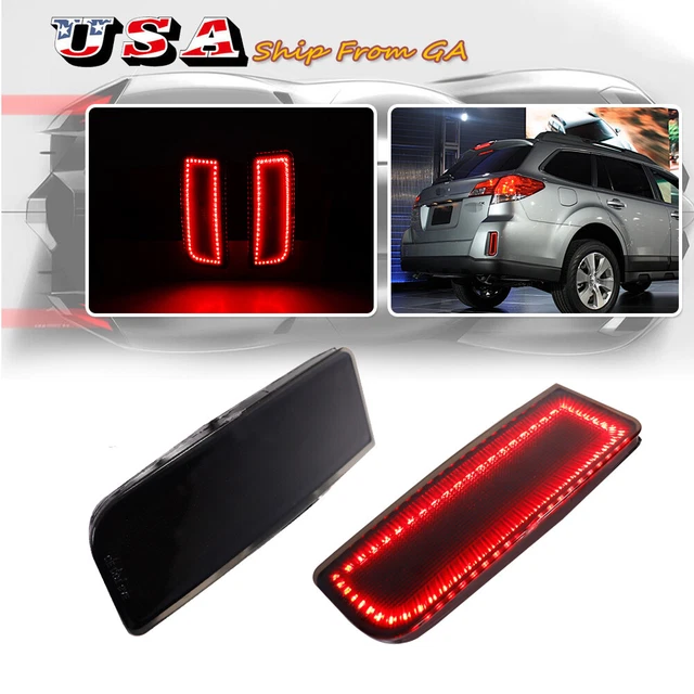 SMOKED REAR BUMPER Reflector LED Tail Brake Lights For 20102014 Subaru