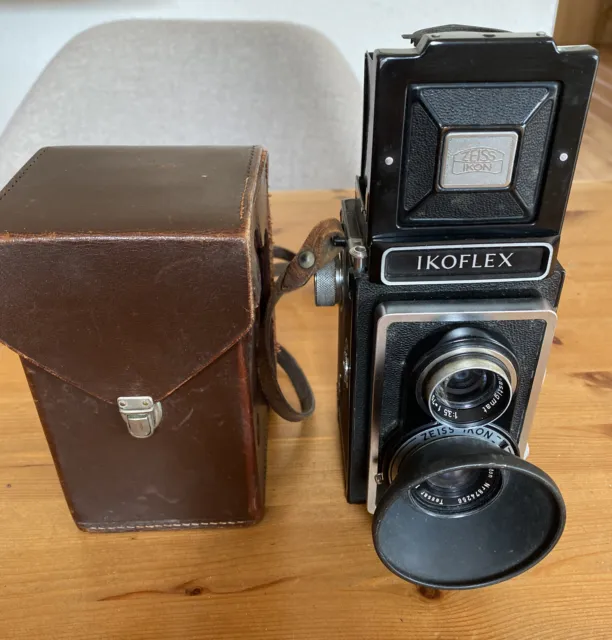 Película rodante de cámara Zeiss icono Ikoflex con Tessar 1:3,5 f = 75 mm