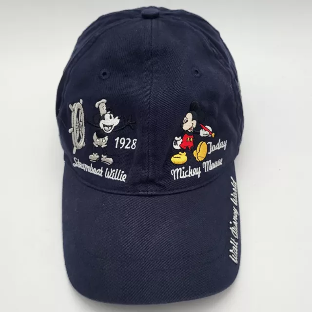 Walt Disney World Mickey Mouse Anniversary Hat Cap Strapback Blue White Vacation 2