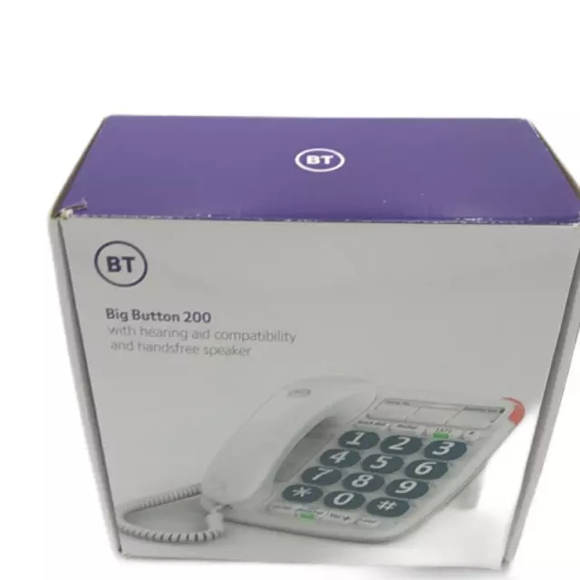 BT Big Button 200 Schnurloses Telefon Weiß Kabelloses Home Phone WiFi Phones