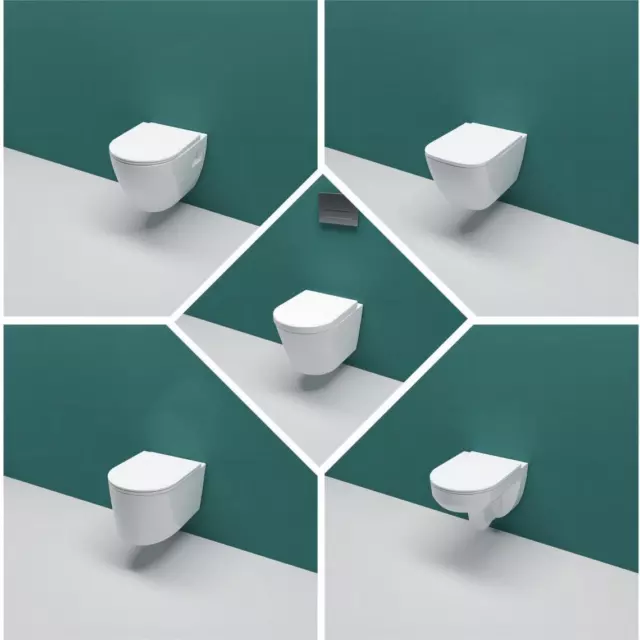 AICA Bathroom Soft Close Seat Toilets Rimless Wall Hung Round&Square Toilet  WC