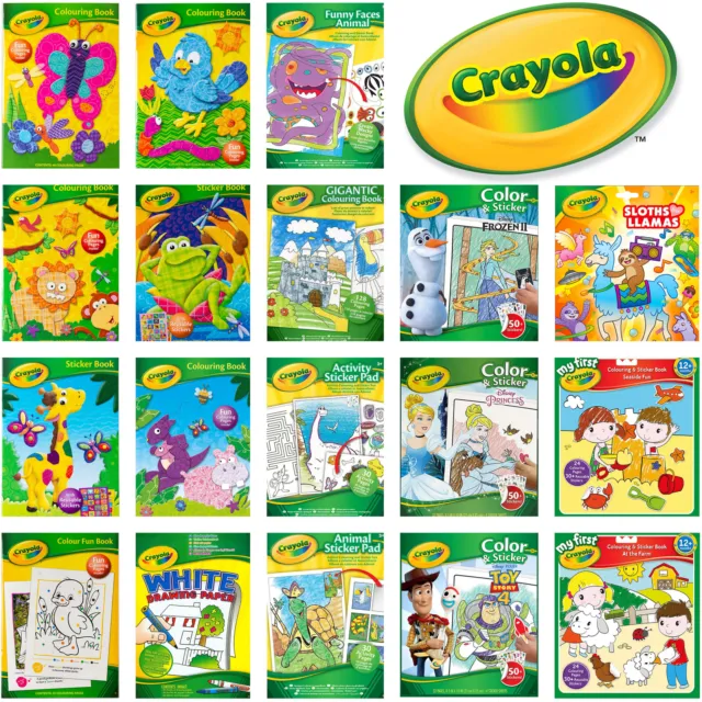 Crayola Children Books - Variety of Kids Colouring Activity and Sticker Book