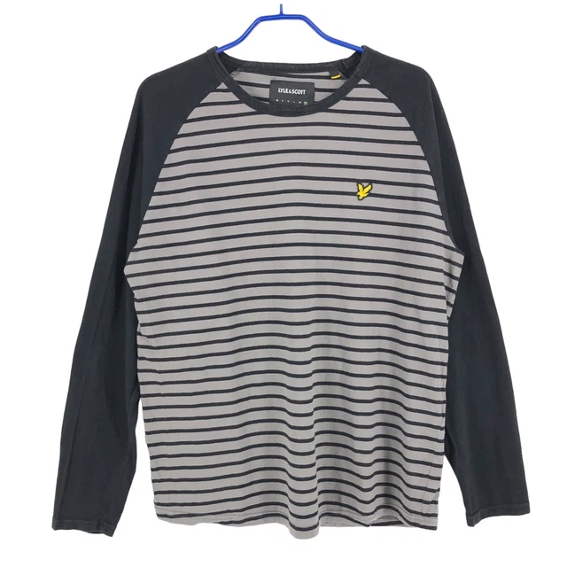 Lyle & Scott Uomo Girocollo a Righe Maglione Pullover Taglia 2XL