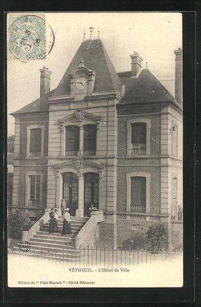 CPA Vetheuil, l´Hotel de Ville 1906