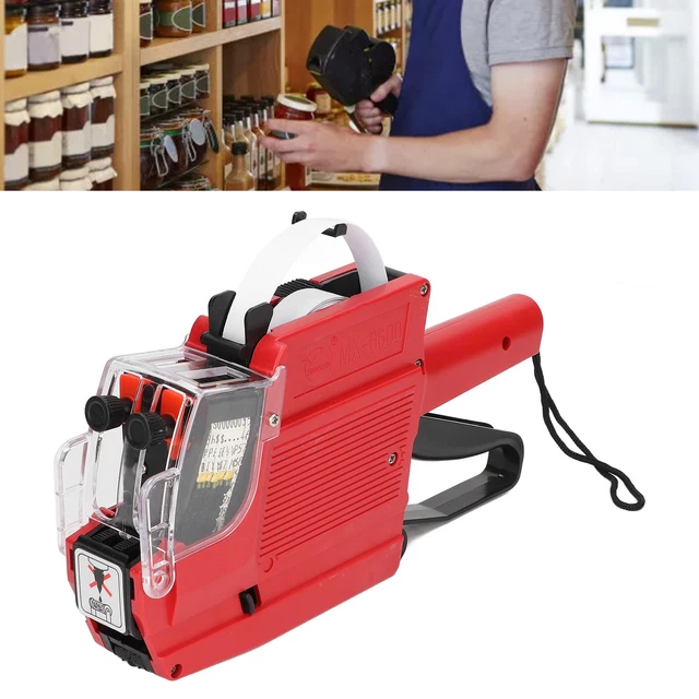 (Red)Labeling Labeling Machine 10 Digit Price Labeling Machine