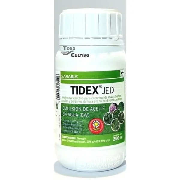 Tidex Sarabia Herbicida Envase 250ml. Para tratamiento de 150 litros de agua.