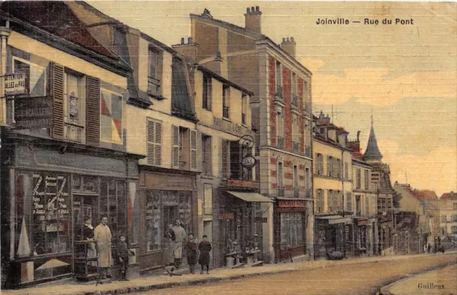 CPA 94 JOINVILLE RUE DU PONT (cpa toilée émaillée MAGASIN DE QUINCAILLERIE
