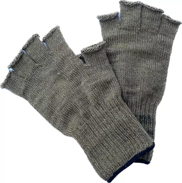 US Army Wool Fingerless Wollhandschuhe Halffinger Handschuhe Coyote Made USA