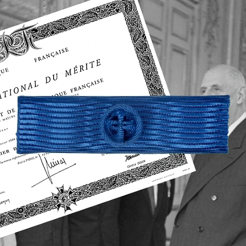 Barrette De Rappel Médaille – COMMANDEUR DU MÉRITE MARITIME – Dixmude – France