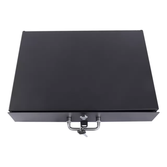 2U Server Network Enclosure 19" Rack Mount Locking Deep Drawer Lockable + Key