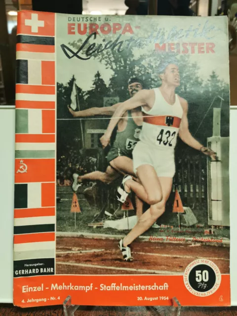 Zeitschrift - Deutsche u. Europa Leichtathletik Meister 1954 - Gerhard Bahr