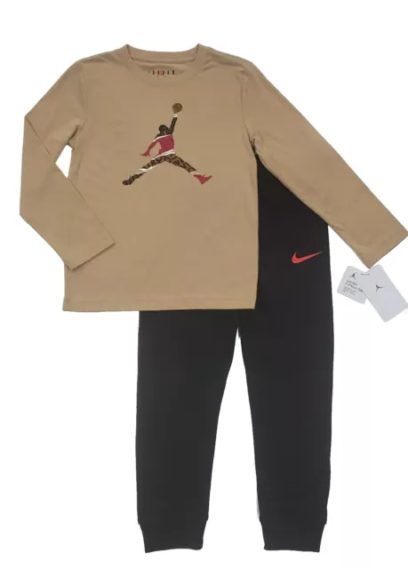 Nike Air Jordan Long Sleeved Shirt and Jogger Pants 2Pc Set Boys Size 7: NWT