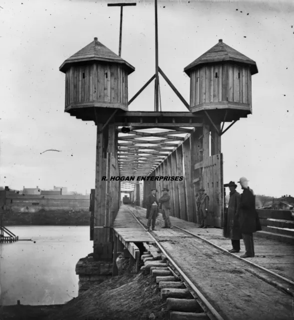 C. 1860's CIVIL WAR RAILROAD BRIDGE CUMBERLAND NASHVILLE TN 5X7 PRINT PHOTO F154