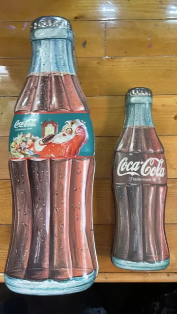 Coca Cola Coke Trademark Brand Bottle Shaped Tin Boxes