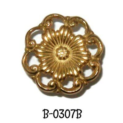 Brass Knob Round Victorian Style Cast Brass Antique 1 9/16" diameter Vintage