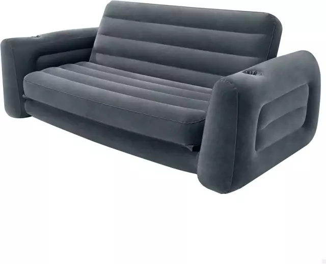 Intex Inflatable Pull Out Sofa Bed & Futon Couch, Anthracite, King (For-Parts)