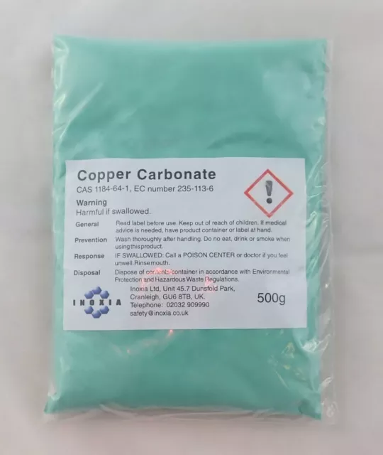 Copper Carbonate Powder, malachite, pigment, fine powder, 500g. 2