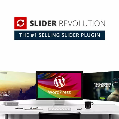 Slider Revolution Responsive Pro Slider WordPress plugin + componenti aggiuntivi + modello professionale