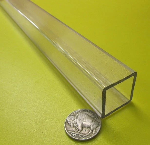 Polycarbonate Square Tube 1.0" Square x .080" Wall x 72"-088