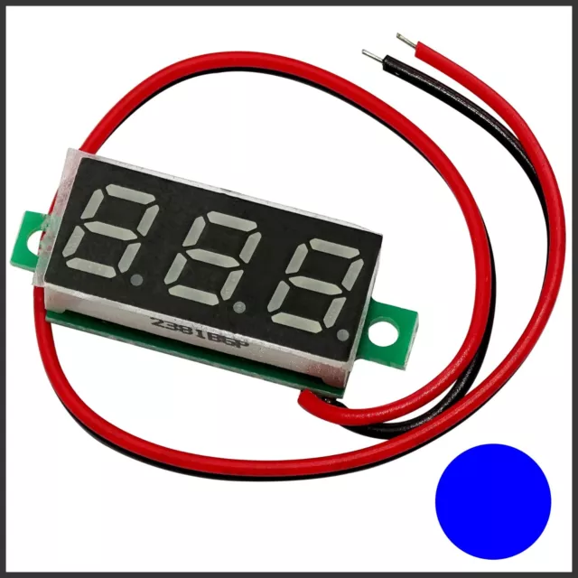 LED Voltmeter -blau- mini Einbau Spannung Digital LED Anzeige 0.28 Zoll | 3V-30V