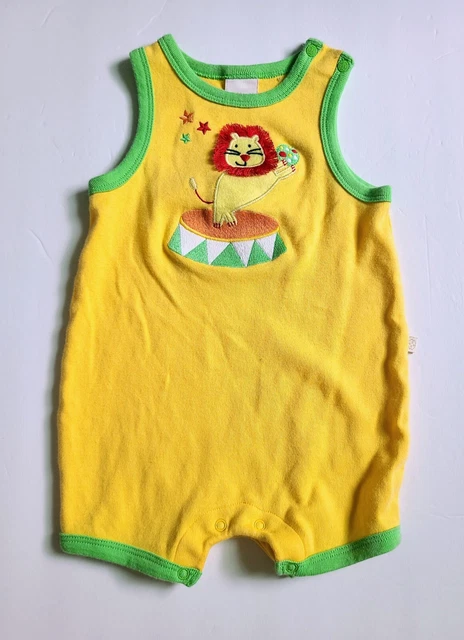 Oshkosh Baby One Piece Shortall Romper 3/6 Months Boys Summer Outfit Vintage