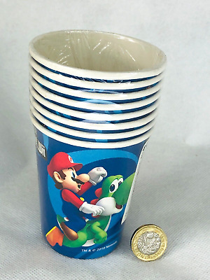 Paper Cups Party Super Mario Nintendo New 8Pc 260ml