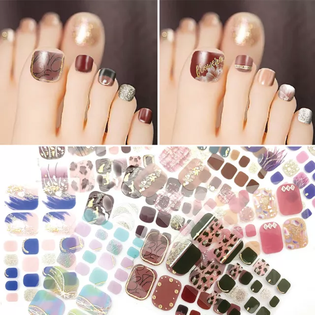 16 Styles De Mode Été Orteil Autocollants Pour Ongles Décalcomanies R