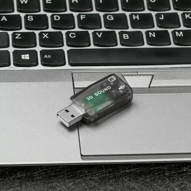 Sonido Con 3D Soundeffekt Portátil Notebook Ordenador USB Virtual Adaptador Z184