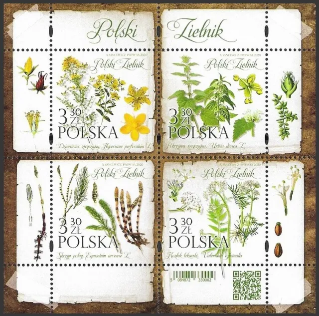 Polen Mi.Nr. Block 300** (2020) postfrisch/Polnisches Herbarium (II)