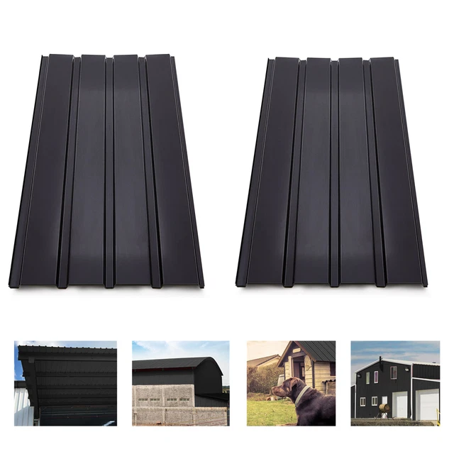 12 PCS BLACK Corrugated Roof Sheets Profile Galvanized Metal Roofing