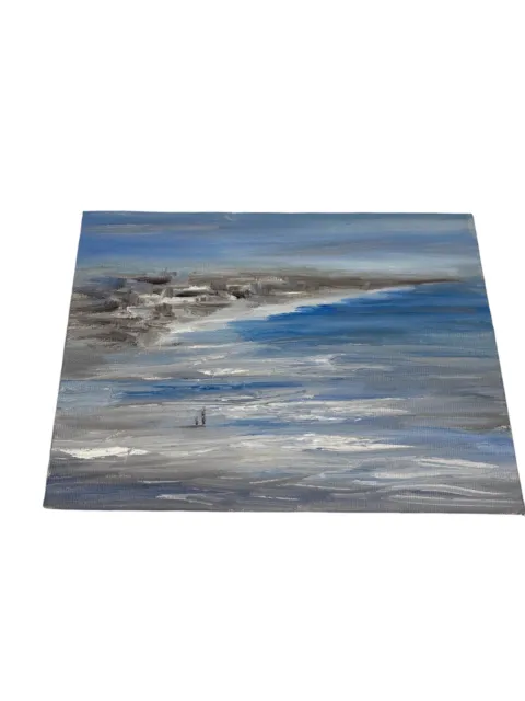 Oil SEASCAPE Canvas Signed Beach Original Kirk Phillips?