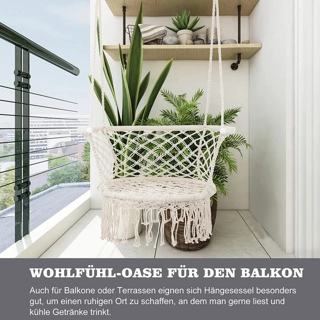 Hängesessel Hängeschaukel Hängekorb Hängestuhl Hängesitz Indoor Outdoor Balkon