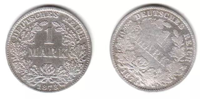 Deutsches Reich, 1 Mark 1873 A, 1873 D