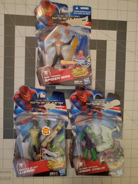 The Amazing Spider-man Wed Cannon Spider-man, Reptile Blast Lizard, Glider...