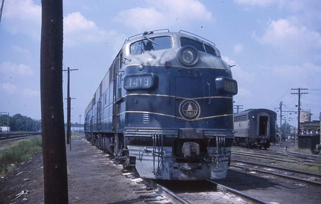 B&O E7A - Number - 1419 w/Another - ORIG - KR - rals34