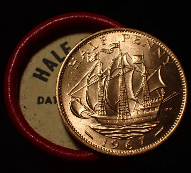 Great Britain Half Penny 1967 Elizabeth II UNC Coin  WCA MB1967