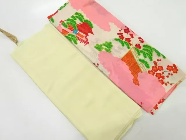 6778790: Japanese Kimono / Antique Araihari Set For Upper Lining & Shoulder Lini