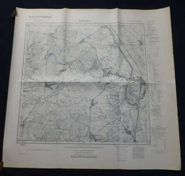 Landkarte Meßtischblatt 3853 Fünfeichen, Schönfließ, Rießen, Möbiskruge, 1938