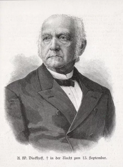 Approx. 1890 August Wilhelm Dieckhoff Theologe Theologian Portrait