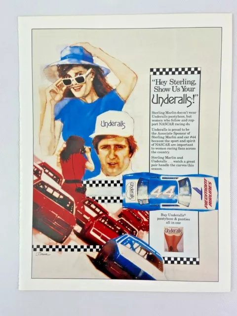 Racing Magazine Ad Underalls Sterling Marlin Women Pantyhose Panties