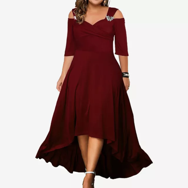 PLUS SIZE WOMENS Party Maxi Dress Ladies Cocktail Evening Prom Swing ...