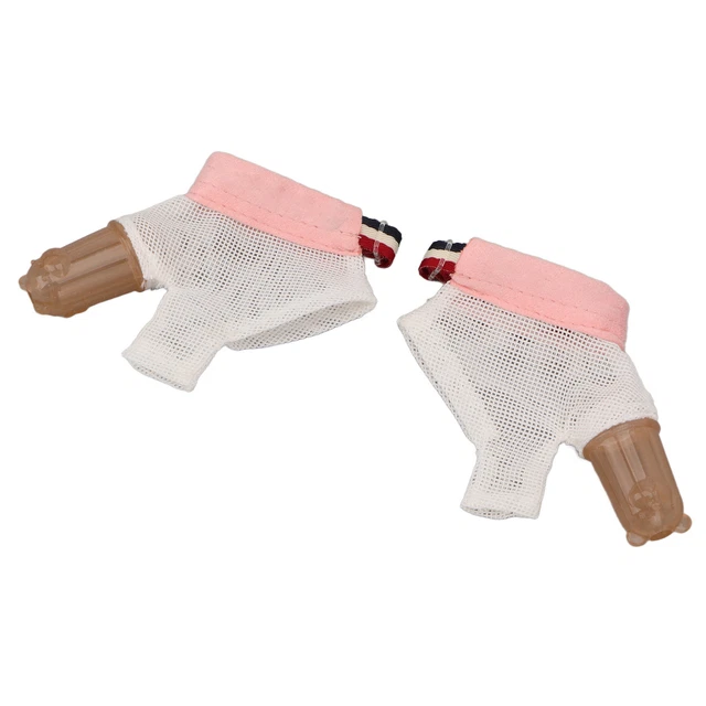 (Pink)1 Pair Finger Protection Stop Sucking Baby Thumb Glove To Stop Sucking