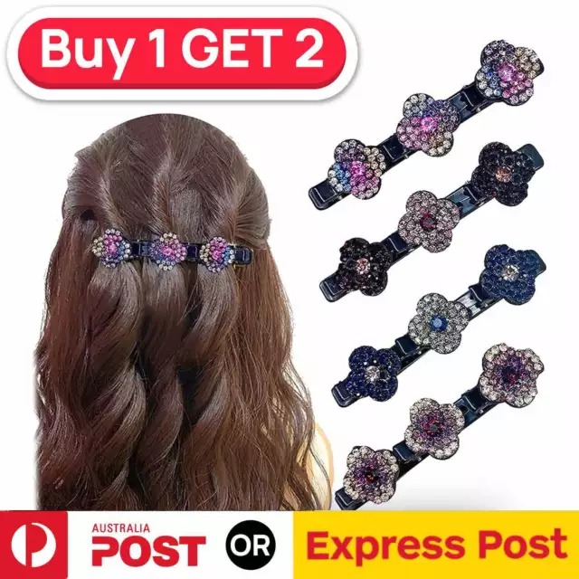 Crystal Rhinestone Hairpin Large Hair Clips Claw Comb Women Hair Accessories AU
