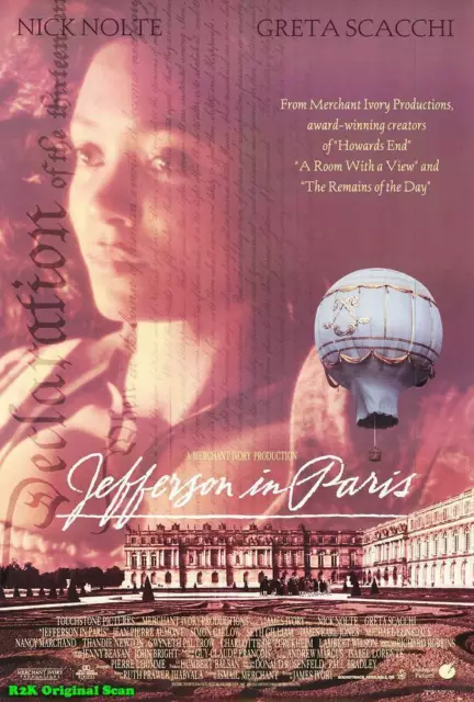 MOVIE POSTER~Jefferson In Paris 1995 Double Sided D/S Original 27x40" One Sheet~