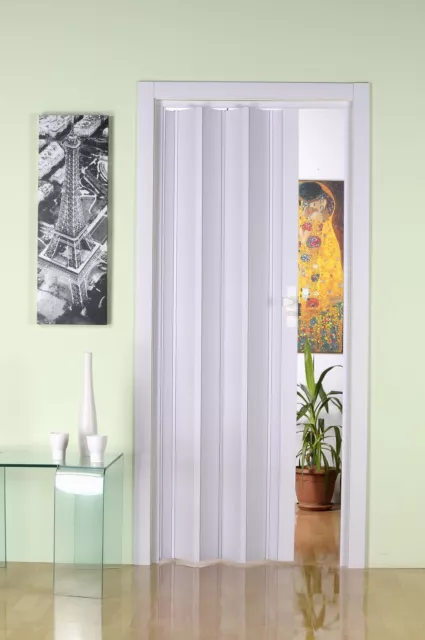Produktbild von Kunststoff Falttür Buche 88.5x202cm Raumteiler Kunststoff Falttür Buche - Platzsparend Ohne Fenster 88,5x202 Cm Kunststoff Fenster