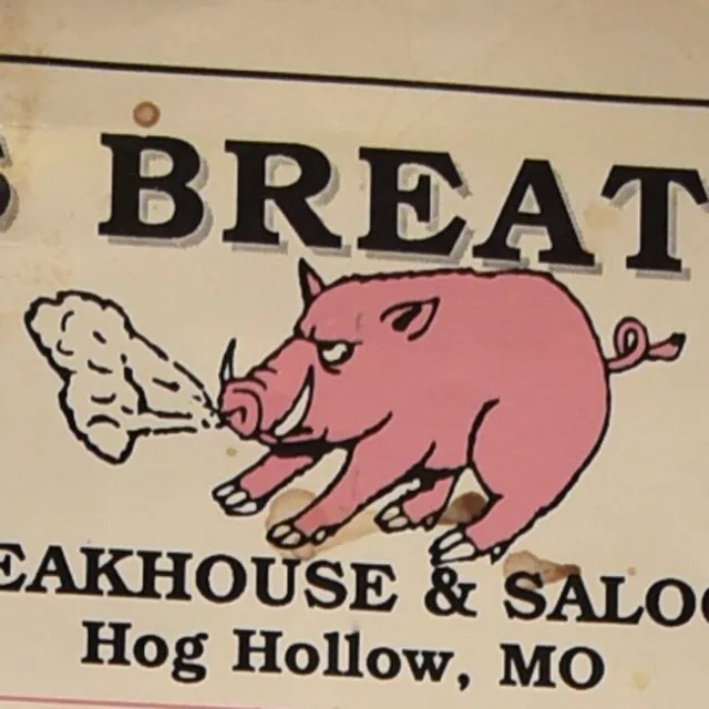 1980s Hog's Hollow Breath Inn Restaurant Steakhouse Menu Chesterfield Missouri