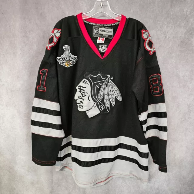 Reebok CCM Chicago Blackhawks Marian Hossa 81 Stanley Cup Champions Jersey 54 XL